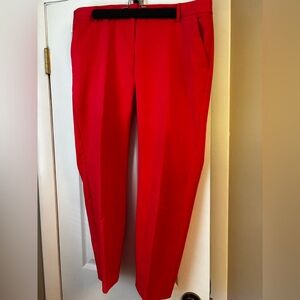 Express Women Columnist Pants 12 R Ankle Capri Trouser vibrant salmon